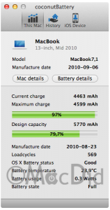 Batterie MacBook Unibody A1342 modèle A1331 020-6809-A