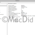 Carte mère MacBook A1181 (4,1 Penryn ) Early 2008 2.4Ghz + 2GO Ram / 820-2279-A Carte mère MacBook A1181 (4,1 Penryn ) Early 2008 2.4Ghz + 2GO Ram / 820-2279-A