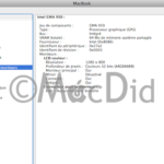 Carte mère MacBook Noir A1181 13" Core Duo 2Ghz + 2GO Ram 820-1889-A