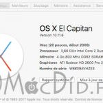 Apple iMac 20" 4GO Ram 256 GO SSD C2D 2.66 Ghz A1224 Early 2008 OS X El Capitan Apple iMac 20" 4GO Ram 256 GO SSD C2D 2.66 Ghz A1224 Early 2008 OS X El Capitan