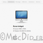 Apple iMac 20" 4GO Ram 256 GO SSD C2D 2.66 Ghz A1224 Early 2008 OS X El Capitan Apple iMac 20" 4GO Ram 256 GO SSD C2D 2.66 Ghz A1224 Early 2008 OS X El Capitan